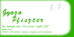 gyozo pfiszter business card